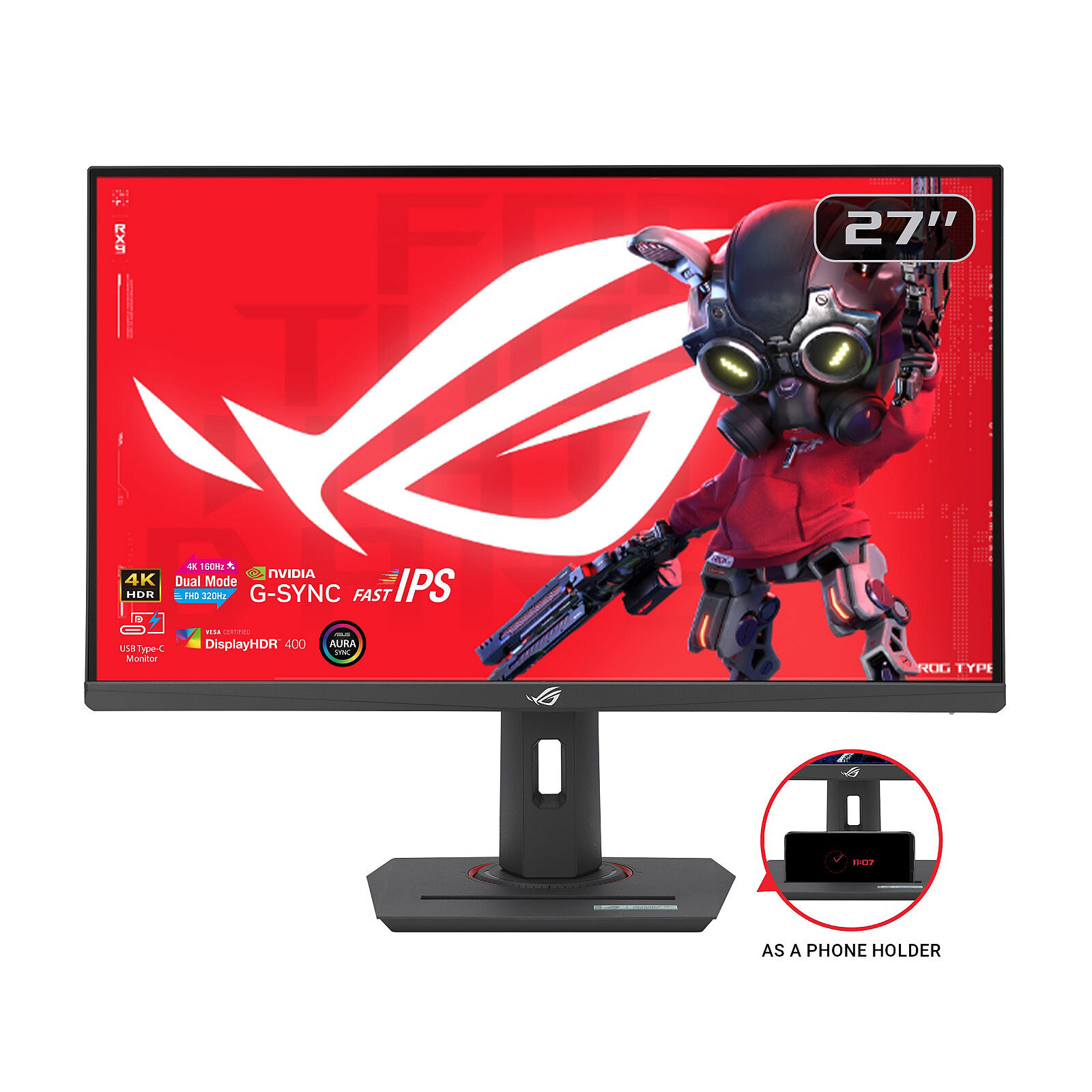 Écran Gaming ASUS ROG Strix XG27UCG 27" Dual-Mode 4K 160Hz / FHD 320Hz