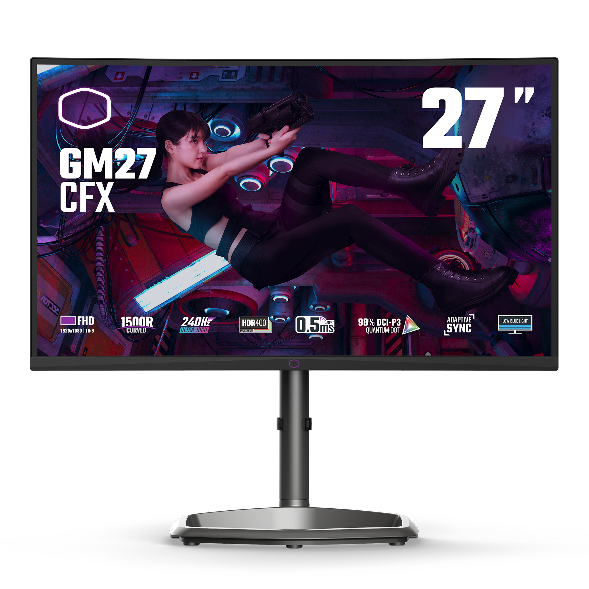 Écran Gaming Incurvé Cooler Master GM27-CFX 27" Full HD 240Hz - Image 1