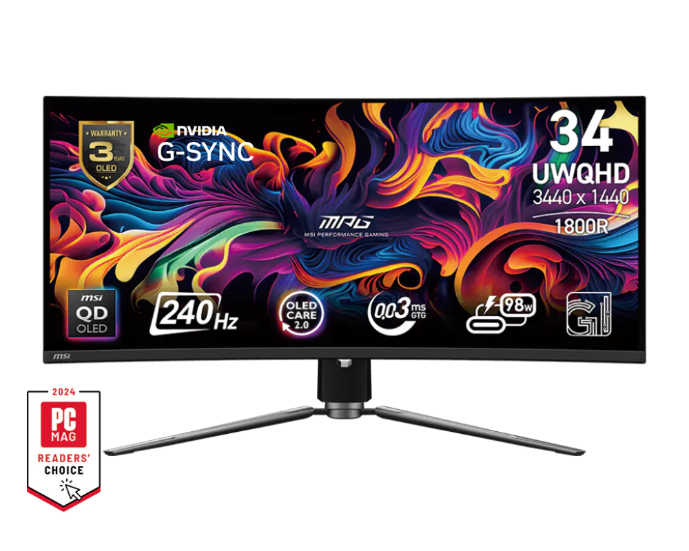 Écran Gaming Incurvé MSI MPG 341CQPX QD-OLED 34" UWQHD 240Hz - Image 1