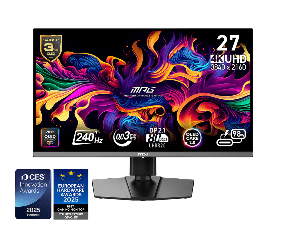 Écran Gaming MSI MAG 272URX QD-OLED 27" 4K UHD 240Hz - Image 1